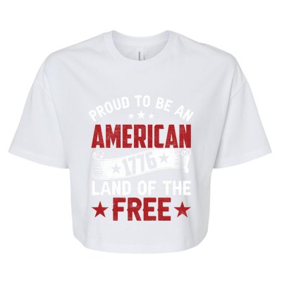 Proud To Be An American Cute Gift Bella+Canvas Jersey Crop Tee