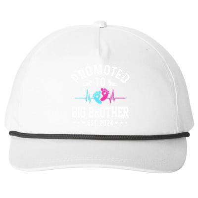 Promoted To Big Brother Est 2024 For Pregnancy Or New Baby Snapback Five-Panel Rope Hat