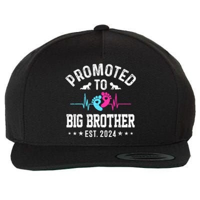 Promoted To Big Brother Est 2024 For Pregnancy Or New Baby Wool Snapback Cap