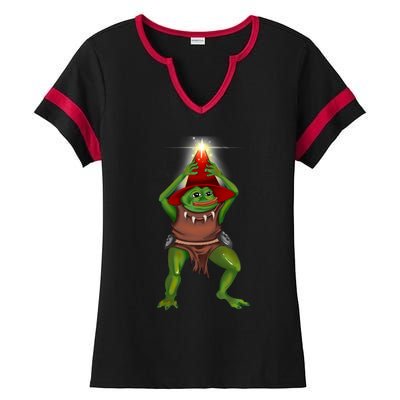 Pepe The Bullywug Ladies Halftime Notch Neck Tee