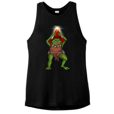 Pepe The Bullywug Ladies PosiCharge Tri-Blend Wicking Tank