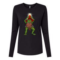 Pepe The Bullywug Womens Cotton Relaxed Long Sleeve T-Shirt