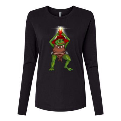 Pepe The Bullywug Womens Cotton Relaxed Long Sleeve T-Shirt