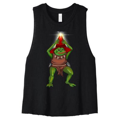 Pepe The Bullywug Women's Racerback Cropped Tank