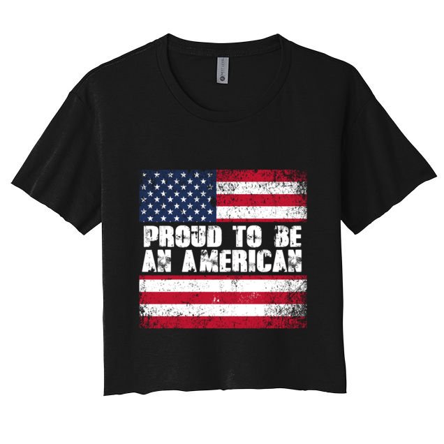 Proud To Be An American Usa Flag Gift Crop Top