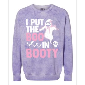 Put The Boo In Booty Funny Halloween Ghost Lover Joke Fan Gift Colorblast Crewneck Sweatshirt