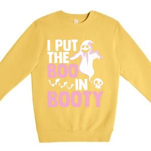 Put The Boo In Booty Funny Halloween Ghost Lover Joke Fan Gift Premium Crewneck Sweatshirt