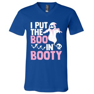 Put The Boo In Booty Funny Halloween Ghost Lover Joke Fan Gift V-Neck T-Shirt