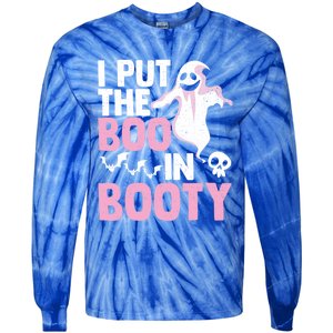 Put The Boo In Booty Funny Halloween Ghost Lover Joke Fan Gift Tie-Dye Long Sleeve Shirt