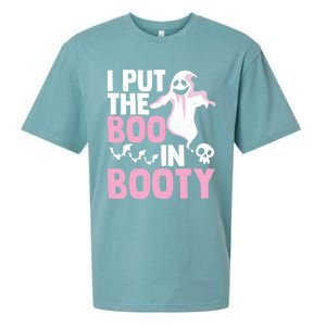 Put The Boo In Booty Funny Halloween Ghost Lover Joke Fan Gift Sueded Cloud Jersey T-Shirt