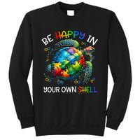 Puzzle Turtle Be Happy In Your Own Shell Autism Awareness Sweatshirt