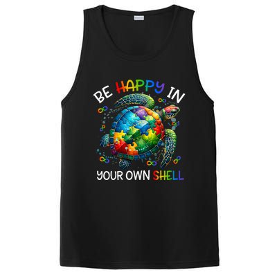 Puzzle Turtle Be Happy In Your Own Shell Autism Awareness PosiCharge Competitor Tank