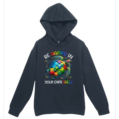 Puzzle Turtle Be Happy In Your Own Shell Autism Awareness Urban Pullover Hoodie