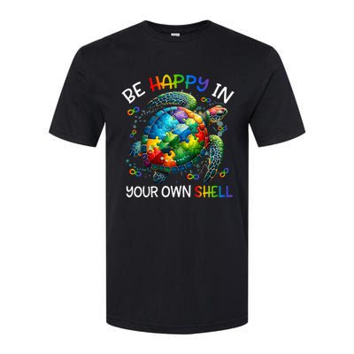 Puzzle Turtle Be Happy In Your Own Shell Autism Awareness Softstyle CVC T-Shirt