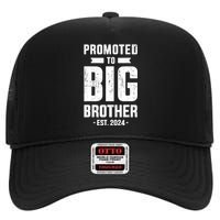 Promoted To Big Brother Est 2024 For Pregnancy Or New Baby High Crown Mesh Back Trucker Hat