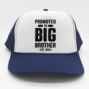 Promoted To Big Brother Est 2024 For Pregnancy Or New Baby Trucker Hat