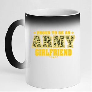 Proud To Be An Army Friend Camo Pride Military Couple Meaningful Gift 11oz Black Color Changing Mug