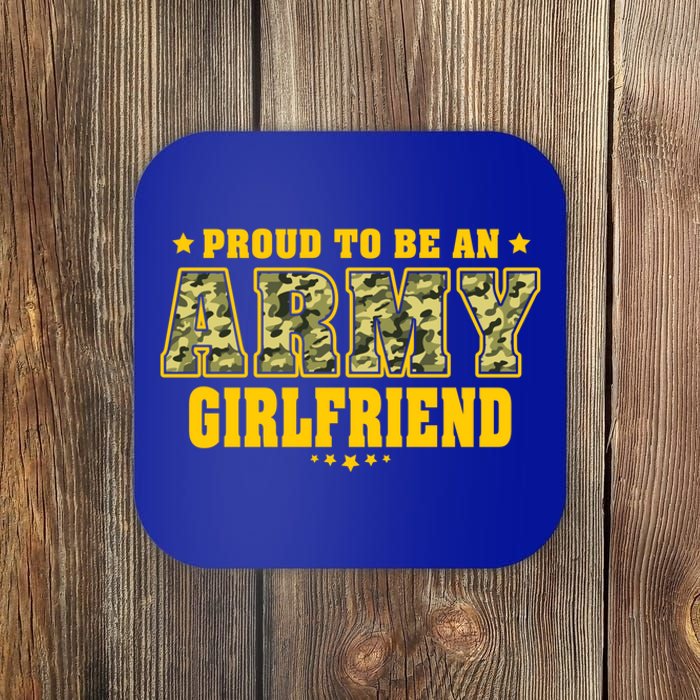 Proud To Be An Army Friend Camo Pride Military Couple Meaningful Gift Coaster