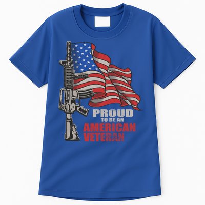 Proud To Be An American Veteran Cool Gift Tall T-Shirt