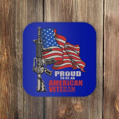 Proud To Be An American Veteran Cool Gift Coaster