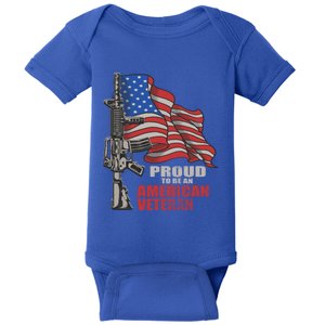 Proud To Be An American Veteran Cool Gift Baby Bodysuit