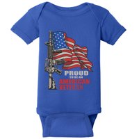 Proud To Be An American Veteran Cool Gift Baby Bodysuit