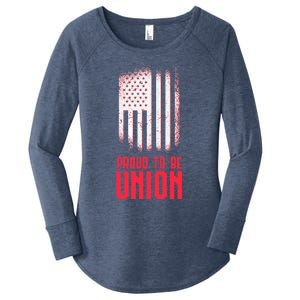 Proud To Be Union Skilled Labor Worker Labor Day Gift Women's Perfect Tri Tunic Long Sleeve Shirt