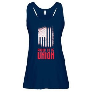 Proud To Be Union Skilled Labor Worker Labor Day Gift Ladies Essential Flowy Tank