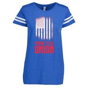 Proud To Be Union Skilled Labor Worker Labor Day Gift Enza Ladies Jersey Football T-Shirt