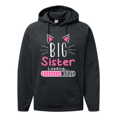 Promoted To Big Sister 2025 Im Going To Be A Big Sister 2025 Performance Fleece Hoodie