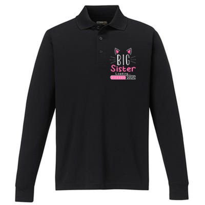 Promoted To Big Sister 2025 Im Going To Be A Big Sister 2025 Performance Long Sleeve Polo