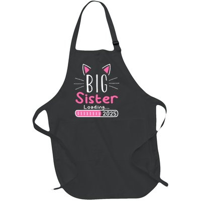 Promoted To Big Sister 2025 Im Going To Be A Big Sister 2025 Full-Length Apron With Pockets