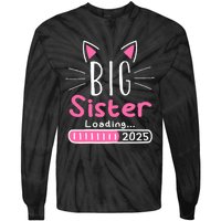 Promoted To Big Sister 2025 Im Going To Be A Big Sister 2025 Tie-Dye Long Sleeve Shirt