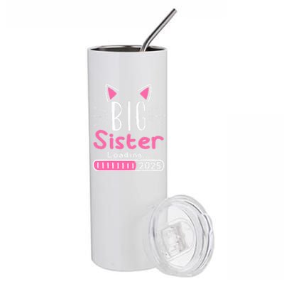 Promoted To Big Sister 2025 Im Going To Be A Big Sister 2025 Stainless Steel Tumbler