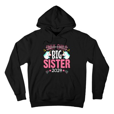 Promoted To Big Sister Est 2024 Unicorn Hoodie