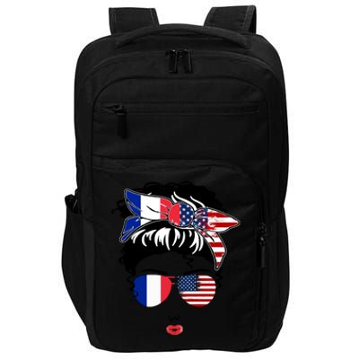 Proud To Be French American Cool French American Mama Great Gift Impact Tech Backpack