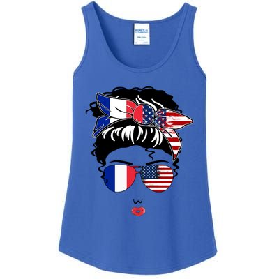 Proud To Be French American Cool French American Mama Great Gift Ladies Essential Tank