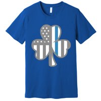 Police Thin Blue Line Shamrock Irish St Patricks Day Us Flag Cute Gift Premium T-Shirt