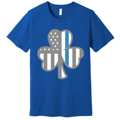 Police Thin Blue Line Shamrock Irish St Patricks Day Us Flag Cute Gift Premium T-Shirt