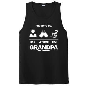 Proud To Be Dad Veteran Dad Grandpa Gift PosiCharge Competitor Tank