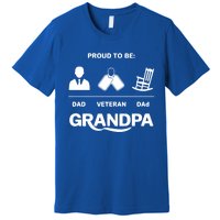 Proud To Be Dad Veteran Dad Grandpa Gift Premium T-Shirt