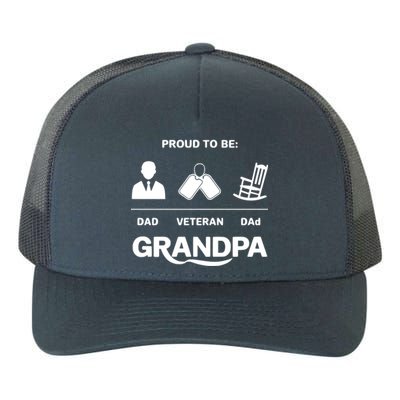 Proud To Be Dad Veteran Dad Grandpa Gift Yupoong Adult 5-Panel Trucker Hat