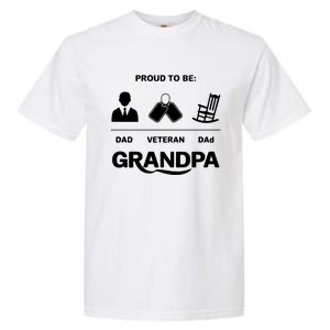 Proud To Be Dad Veteran Dad Grandpa Gift Garment-Dyed Heavyweight T-Shirt