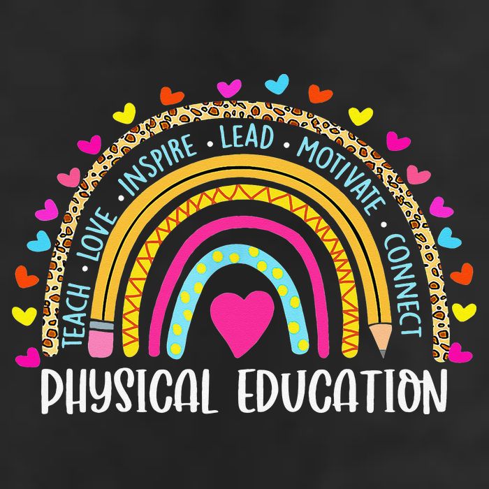 P.E. Teacher Boho Rainbow Funny Physical Education Teacher Adult Drive Performance Visor