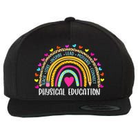 P.E. Teacher Boho Rainbow Funny Physical Education Teacher Wool Snapback Cap