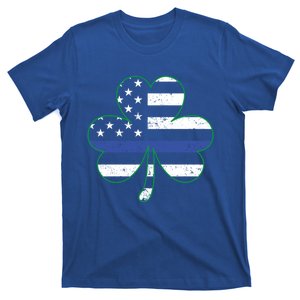 Police Thin Blue Line St Patrick's Day Gift Law Enforcet Gift T-Shirt