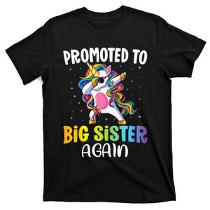 Promoted to Big Sister Again Sister Unicorn T-Shirt