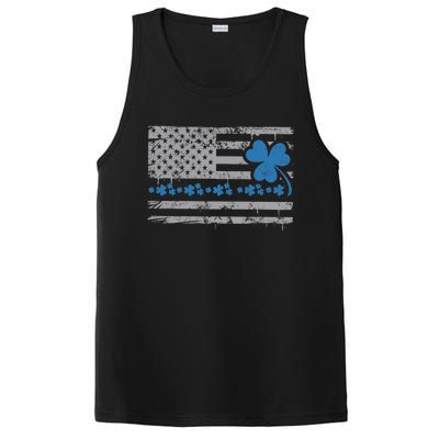 Police Thin Blue Line St Patrick's Day Cute Gift PosiCharge Competitor Tank