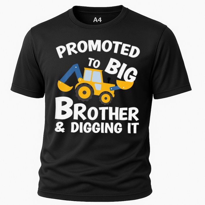 Promoted to Big Brother and Digging It Construction Brother Cooling Performance Crew T-Shirt