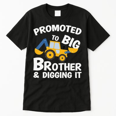 Promoted to Big Brother and Digging It Construction Brother Tall T-Shirt